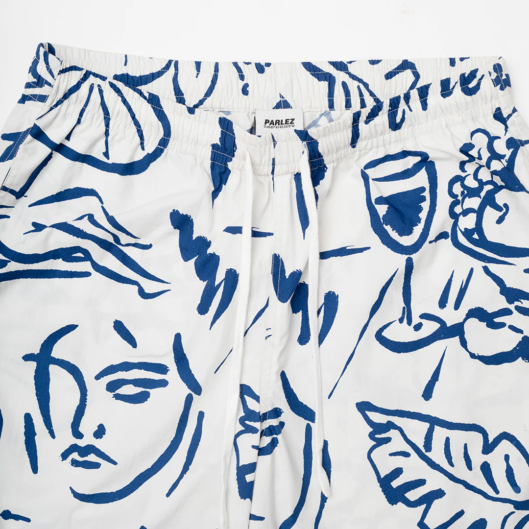 Tidal Shorts White/Cobalt - Image 4